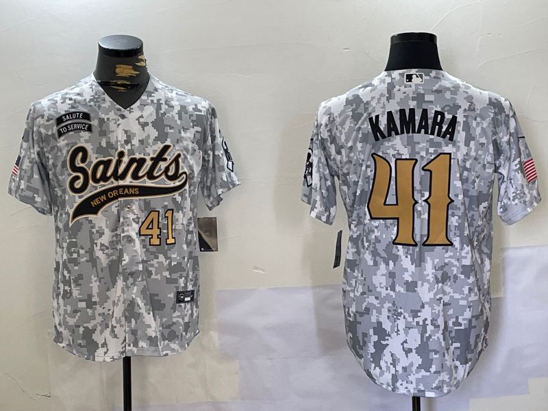 Men New Orleans Saints #41 Kamara Nike Arctic Camo 2024 Salute to Service Limited NFL Jersey style 6->new orleans saints->NFL Jersey